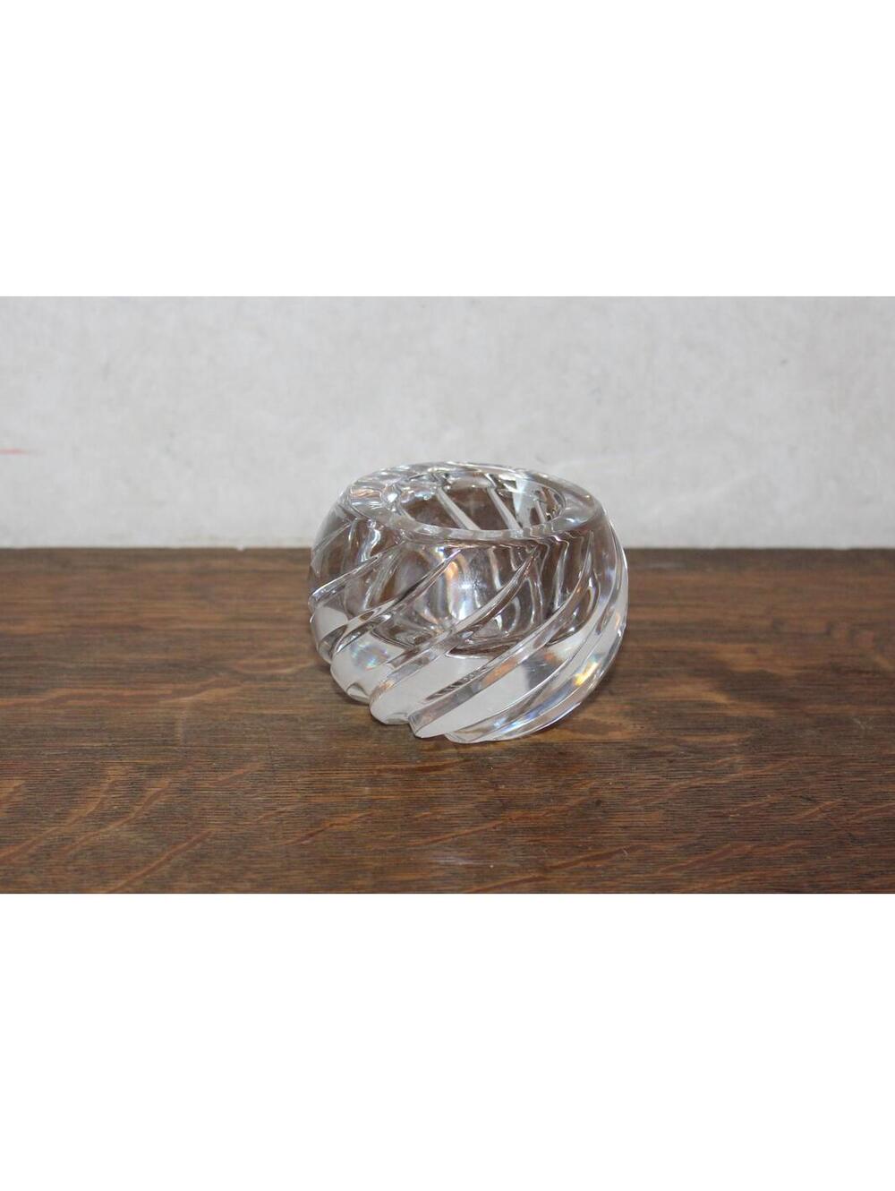 Vintage Gorham Lead Crystal Swirl Votive Candle Holder